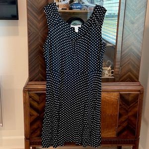 American Rag B & W Polka Dot Stretch Dress 1x
